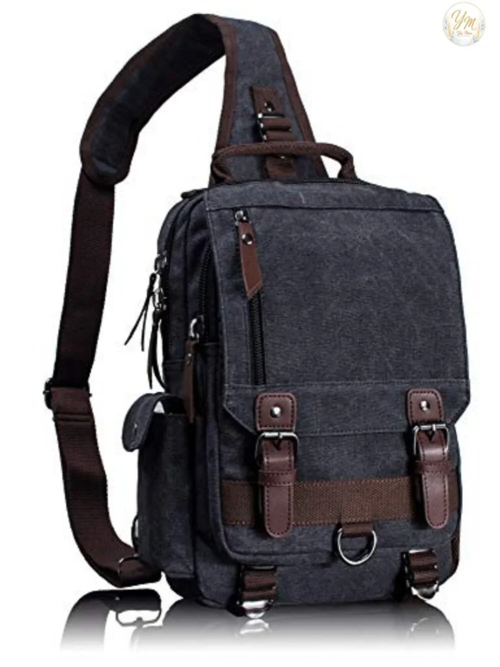 Canvas Messenger Bag Crossbody Sling for Travel Work Laptop